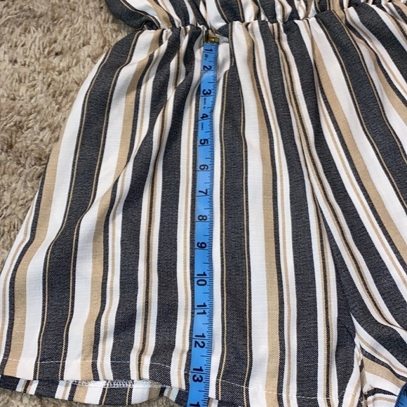 I Love It Striped  Cami Romper Women's Size Medium - Picture 7 of 11